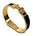 TA Stainless Steel H-Buckle Bangle Bracelet