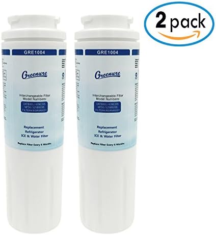 Greenure GRE1004 Refrigerator Ice &amp; Water Filter Replacement Compatible UKF8001, Kenmore 9005, 8001, 9006, Whirlpool 4396395 (2Packs)