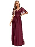 Ever-Pretty Women's A Line Backless Sparkle Tulle