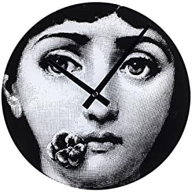 Stilnovo Mid Century Girl Barcelona Wall Clock, Black/White