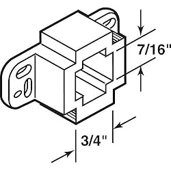Prime-Line R 7261 White, Plastic, Center Rail