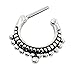 D&M Jewelry 12pcs 316L Stainless Steel - Vintage Septum Clicker Nose Ring 14g