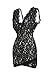 ZKESS Women's Solid Sleeveless Club Lace Vintage Dress (Medium Size, Black 1)