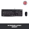 Logitech MK120 Wired Keyboard and Mouse Combo for Windows, Optical Wired Mouse, Full-Size Keyboard, USB Plug-and-Play…