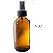 JUVITUS 4 oz Amber Glass Bottle with Fine Mist Black Spray (2 Pack) + Clear Travel Bag and a Funnel