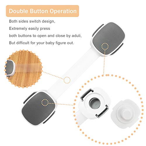 image for CalMyotis Child Safety Locks, Baby Proofing Cabinet, Cupboard, Dual Bu
