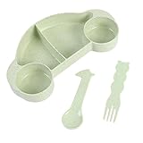 YJYDADA Wheat Straw Dinner Lunch Box with Spoon