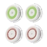 Replacement Brush Head for Acne Skin Cleansing 4 Packs -- 2xAcne+2xRadiance