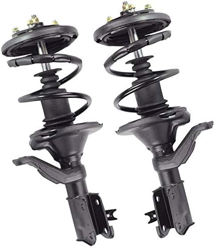 Front Pair Complete Struts Assembly Gas Shock Absorbers with Suspension Strut Spring Strut Top Mounting Dust Cover