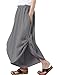 Mordenmiss Women's New Elastic Waist Wide Leg Pants with Pockets Style 1 L Gray