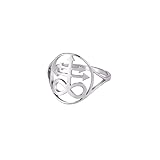 EUEAVAN Gothic Leviathan Satanic Cross Ring Demon