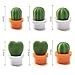 SUJING 6pcs Cute Succulent Plant Magnetic Refrigerator Magnets Cute Home Decor Refrigerator Stickers Creative Notice Message Magnetic Stickers Gift (White)