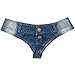 Yollmart Women's Sexy Denim Thong Cheeky Jeans Shorts