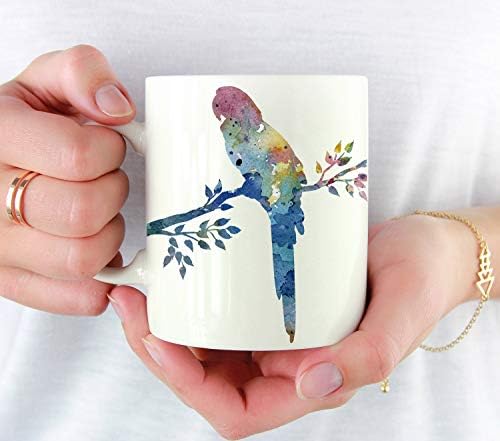 Macaw Mug Macaw Bird Gift Colorful Pet Macaw Watercolor Art Mug Macaw Coffee Mug Unique Macaw Gifts