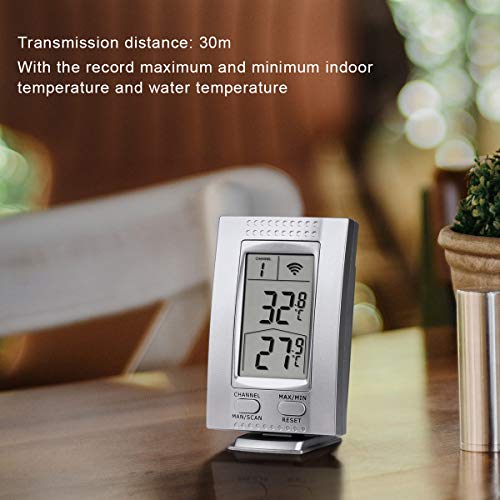Fusiontec Wireless Floating Pool Thermometer, Digital Pool and Spa Remote Thermometer for Outdoor Indoor Swimming Pool Hot Tub Pond (RF-705)