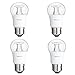 Philips LED Dimmable A15 Soft White Light Bulb with Warm Glow Effect 450-Lumen, 2700-2200-Kelvin, 4.5-Watt (40-Watt Equivalent), E26 Base, Clear, 4-Pack