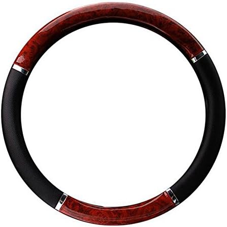 HuiER Wooden Pattern Car Steering Wheel Covers 5 Styles Anti-slip Universal For Car Styling 37-38CM Steering-wheel