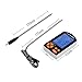 Victagen Digital Instant Reading Food Thermometer Electronic Thermometer Cooking Meat Thermometer with Large LCD Screen,Dual Stainless Steel Probe,Built-in Clock Timer (White)