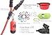 BAAPET 2 Packs 5/6 FT Dog Leash with Comfortable Padded Handle and Highly Reflective Threads Dog Leashes for Small Medium and Large Dogs (5FT-1/2'', Black+Red)