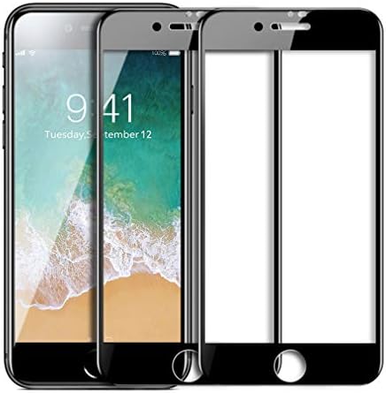 Zayooe Tempered Glass Screen Protector Compatible for iPhone 7 Plus / 8 Plus (2 Pack), 6D Full Coverage, Anti Scratch and Fingerprint, Bubble Free