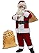 Obosoyo Santa Suit for Men, Men's Deluxe Santa Suit Accessories 11pc. Christmas Ultra Velvet Adult Santa Claus Costume