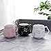 TFWell Cute Coffee Mug, Marble Ceramic Mug, Novelty Tea Cup, Unique Coffee Mug Gifts for Women, Man, Girls, Boys, Friends and Family, 14oz (Pink)