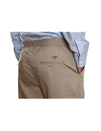 Pantalón informal de sarga de cintura elástica completa para hombre Pembrook