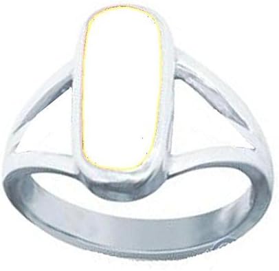 Divya Shakti 8.25-8.50 Carats White Coral Silver Ring (SAFED MOONGA/Munga Stone Ring) 100% Original Natural Gemstone AAA Quality