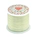 Bead String Rubber Stretchy String Elastic String 0.5mm Crystal String DIY Jewelry Making Cord Bracelets Beading Thread 50m/Roll for Children Adult Women Men Girls - White