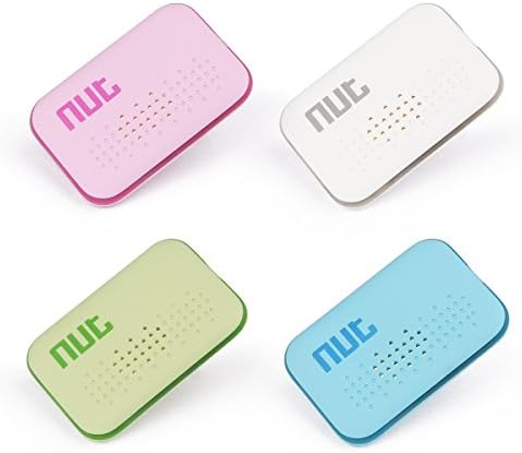 Key Finder Item Finder Wireless Bluetooth tracker, Nut Mini Smart Anything Finder with APP Control, Available for Both IOS and Android--4 Pack (White+Blue+Green+Pink)