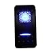 Amarine Made 12v 20A Rocker Switch Waterproof On-Off-On 2 Position Switch Boat Marine DPDT 7 Pin with 2 Led Lights (Blue)