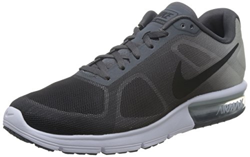 Men's Nike Air Max Sequent Running Shoe Dark Grey/Platinum/Black Size 8.5 M US