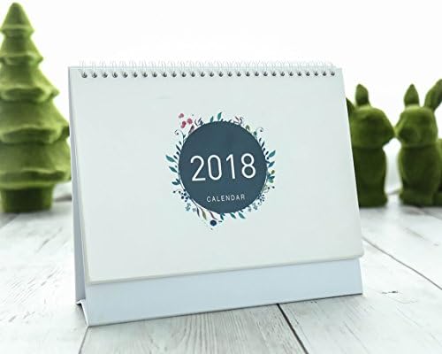 Eyxia 2018 Stand Up Desktop Calendar Office Colorful Pattern Schedule Gift Book Monthly Flip Desk Daily List Planner
