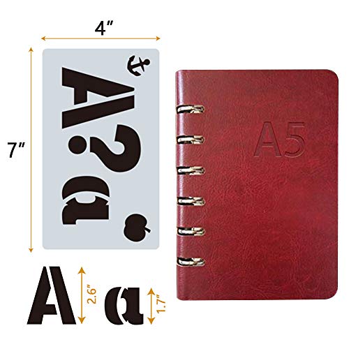 Koogel Graphic Stencil,38pcs Drawing Painting Stencils 4 X 7 inch Flower Stencils for Notebook/Journal/Diary/Scrapbook Drawing Stencils Art Stencils