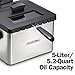 Proctor Silex Deep Fryer with Pour Spout, 21 Cups / 5 Liters Oil Capacity, XL Frying Basket, Lid with View Window, Professional Grade, Electric, 1800 Watts, Stainless Steel (35044)