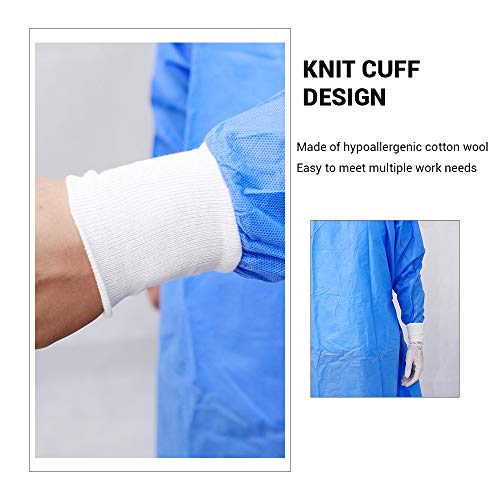 LyncMed Disposable Surgical Gowns, Non woven 43gsm, Splash Resistant, Latex Free, Blue, Pack of 10 (Medium)