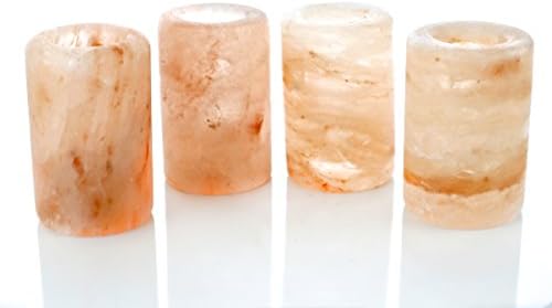 Himalayan Salt Shot Glasses 3-Ounce Shot Glasses Set of 4 Pink Shot Glasses Perfect For Your Tequila Shots Enjoy Benefits Of Himalayan Salt With Every Shot