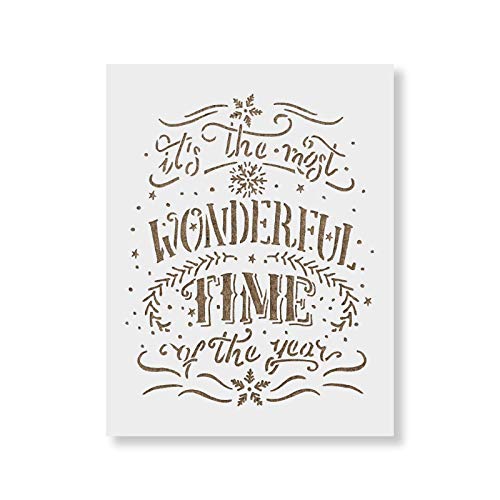 Wonderful Christmas Stencil Template - Reusable Stencil with Multiple Sizes Available Great for The Christmas Holiday Season