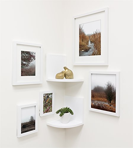 Kiera Grace Contempo Wood Picture Frame, 4 by 6 Inch, White