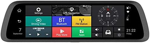 Dual Dash Cam, 10 inch Full Screen 4G Touch IPS Special Car Dash Cam Rear View Reversing Mirror with GPS Bluetooth WiFi Remote Monitoring Android 5.1 FHD 1080P ADAS WiFi GPS Dash Cam