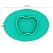 Silicone Baby Placemat Bowl-Highchair Feeding Tray Round Suction plate for Kids Toddlers Kitchen Dining Table with Built in Bowl, Weaning travel Bowl for Children 2017 NEW (Forest Green2)