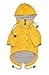 Ellie Dog Wear Yellow Zip Up Dog Raincoat with Reflective Buttons, Pockets, Rain/Water Resistant, Adjustable Drawstring, Removable Hoodie - Extra Small to Extra Large - Stylish Dog Raincoats (L)