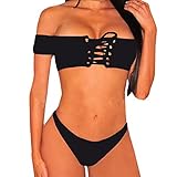 MOLFROA Women's Sexy Chest Bandage 2PCS Swimsuit Bikini Set