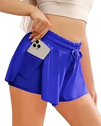 Wsirmet Womens Flowy Athletic Shorts 2 in 1 Workout