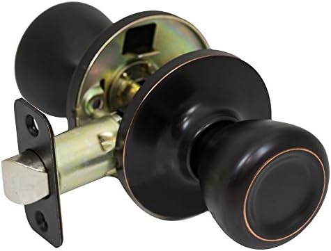 Pro-Grade Classic Passage Door Knob Handle Hall and Closet, Oil Rubbed Bronze