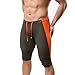 YiZYiF Men's Breathable Running Tights Bikini Stretch Workout Pants Army Green Large