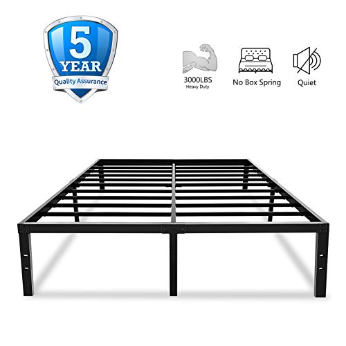 Cal King Bed Frame Heavy Duty, NOAH MEGATRON 14 Inch Mattress