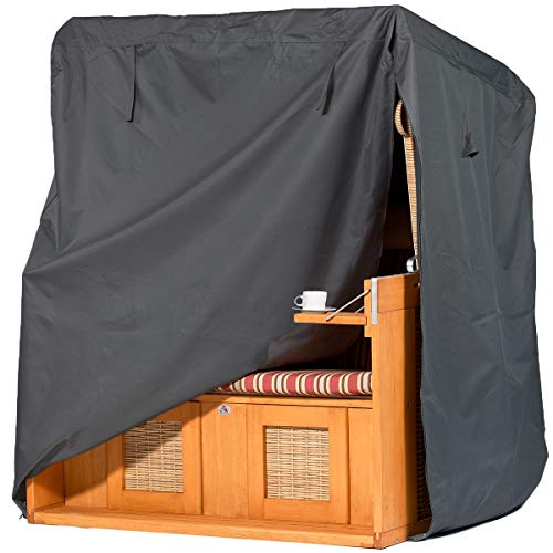 Climecare Strandkorb Schutzhülle, Oxford 600D Gewebe mit Dauerhaft PVC Beschichtung, Extra flexiblem Klettverschluss… – Bild 4