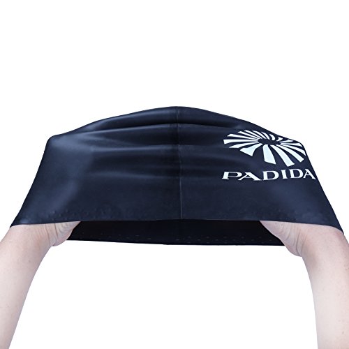 image for Padida Swimming Cap for Long Hair Women Silicone Waterproof Swim Cap K