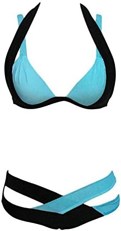 Gydstsaka 2016 New Sexy Bikinis Women Swimsuit S-XL Beach Plus Size Swimwear High Waisted Bathing Suits Swim Halter Top Push Up Bikini Set B0082S